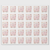 Fairy Mushroom House Pink Birthday Cadeaupapier (Vlak)