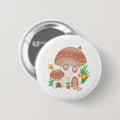 Fairy Mushroom House Ronde Button 5,7 Cm (Voorkant /achterkant)