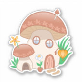 Fairy Mushroom House Sticker (Voorkant)