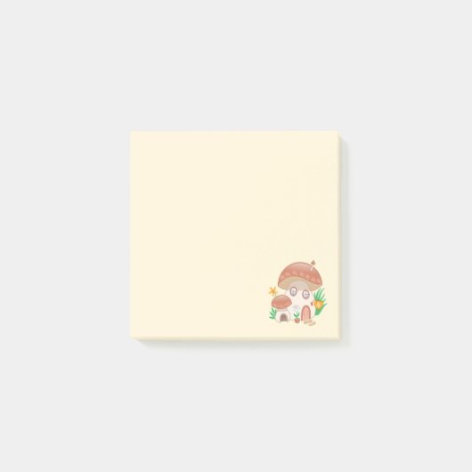 Fairy Mushroom House Yellow Post-it® Notes (Voorkant)