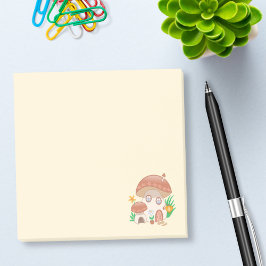 Fairy Mushroom House Yellow Post-it® Notes