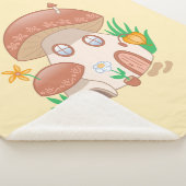 Fairy Mushroom House Yellow Sherpa Deken (3/4)