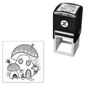 Fairy Mushroom House Zelfinktende Stempel (In situ)