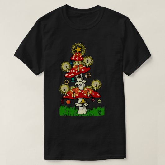 Fairy Mushroom Kerstboom 1 T-shirt (Design voorkant)