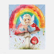 Fairy Mushroom Paint Regenboog Meisje Verjaardagsf