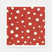 Fairy Mushroom Red and White Polka Dot Pattern Servet (Voorkant)