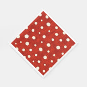 Fairy Mushroom Red and White Polka Dot Pattern Servet (Hoek)