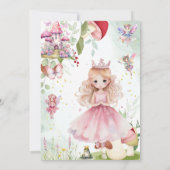 Fairy Mushroom Sprookje Magische Verjaardag Roze Kaart (Achterkant)