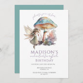 Fairy Mushroom uitnodiging (Voorkant / Achterkant)