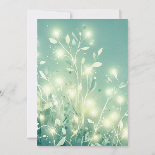 Fairy Mushroom Wild Flowers Baby Tea Girl Shower Kaart (Achterkant)