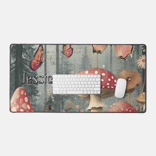 Fairy Mushrooms Gothic Garden Bureaumat (Keyboard & Muis)