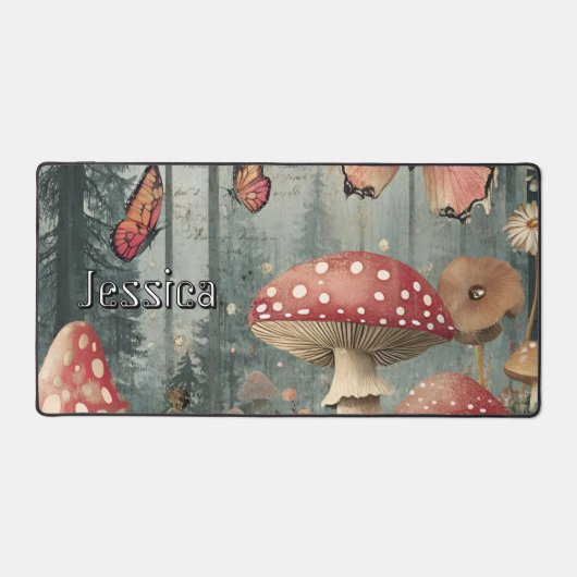Fairy Mushrooms Gothic Garden Bureaumat (Voorkant)