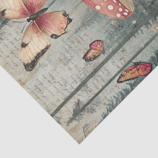 Fairy Mushrooms Gotische Tuin Decoupage Tissuepapier (Detail)