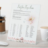 Fairy Name - Fairy First Birthday Reclamebord Met Voetstuk (Insitu)