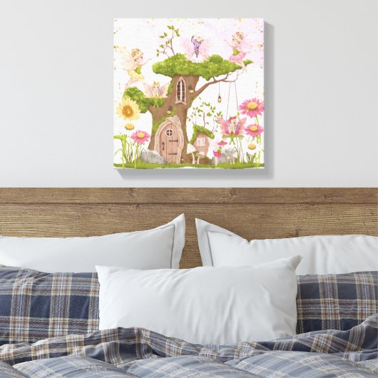 Fairy Nursery Décor Set van 3 Canvas Afdruk (Insitu (Slaapkamer))