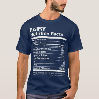 Fairy Nutrition Facts Name Named Funny T-shirt