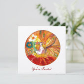 FAIRY OF THE FLOWERS champagne metaalrood geel Kaart (Staand voorkant)