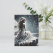 Fairy on a Seaside Cliff in a White Dress Briefkaart (Staand voorkant)