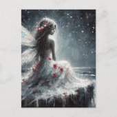 Fairy on a Seaside Cliff in a White Dress Briefkaart (Voorkant)