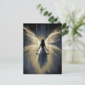 Fairy on a Swing at Night Briefkaart (Staand voorkant)