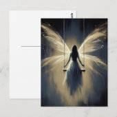 Fairy on a Swing at Night Briefkaart (Voorkant / Achterkant)