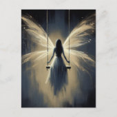Fairy on a Swing at Night Briefkaart (Voorkant)