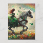 Fairy on Horseback brengt geluk voor St. Patrick's Briefkaart (Voorkant)