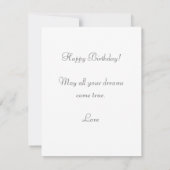 Fairy on Light Pink Birthday Card Kaart (Achterkant)