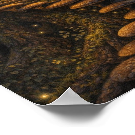 Fairy on Mushroom Staircase-Enchanted Tree House  Poster (Hoek)