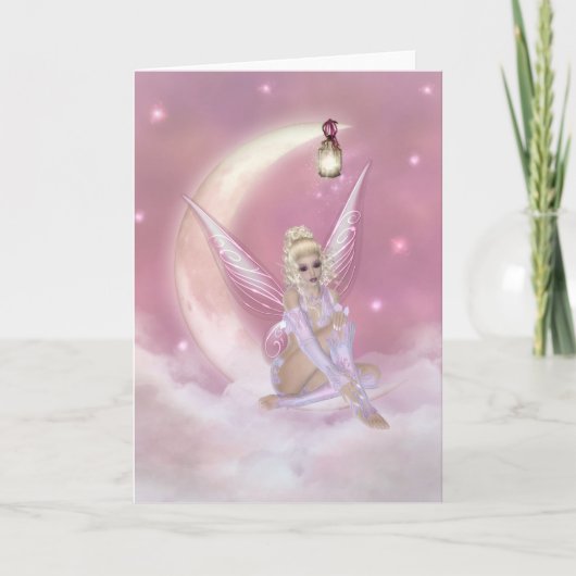 Fairy on the Moon - Fantasy Greeting Card Kaart (Voorkant)