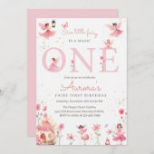 Fairy One Invitation for Birthday Magical Party Kaart (Voorkant / Achterkant)