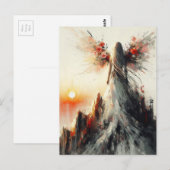 Fairy op een berg bij zonsopgang briefkaart (Voorkant / Achterkant)