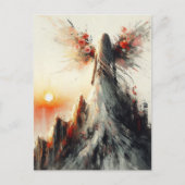 Fairy op een berg bij zonsopgang briefkaart (Voorkant)