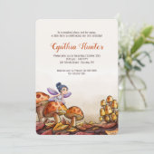 Fairy op een paddenstoel uitnodiging (Staand voorkant)