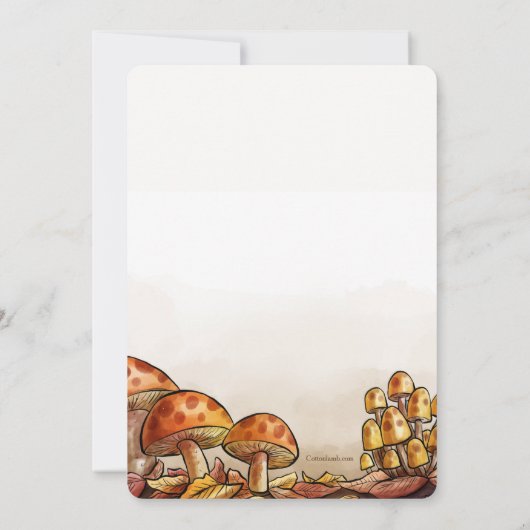 Fairy op een paddenstoel uitnodiging (Achterkant)