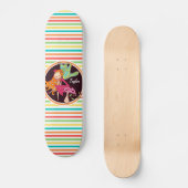 Fairy op heldere regenboogstrepen skateboard (Voorkant)