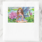 Fairy op Lily Pad Rechthoekige Sticker (Tas)
