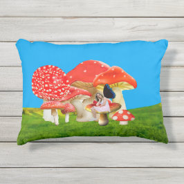 Fairy op Toadstool Outdoor Accent Kussen