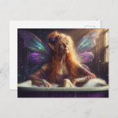Fairy Oudere Vrouw in het Bubblebath Briefkaart (Voorkant / Achterkant)
