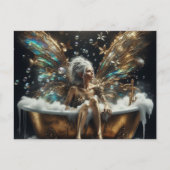 Fairy Oudere Vrouw in het Bubblebath Briefkaart (Voorkant)