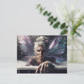 Fairy Oudere Vrouw in het Bubblebath Briefkaart (Staand voorkant)