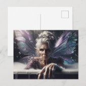 Fairy Oudere Vrouw in het Bubblebath Briefkaart (Voorkant / Achterkant)