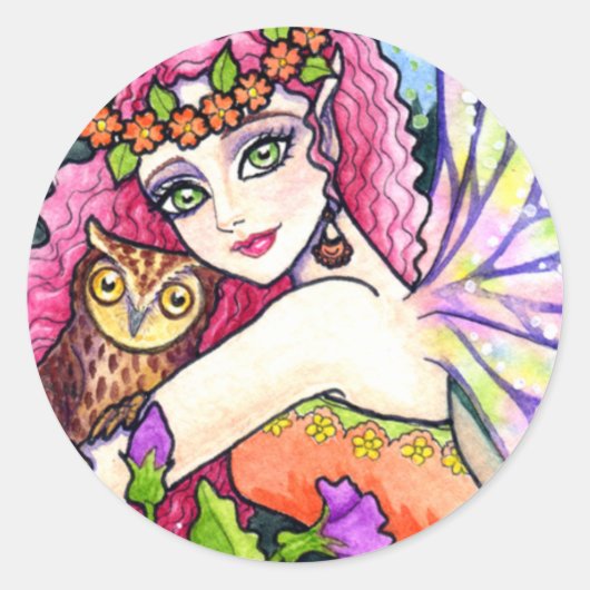 Fairy & Owl Stickers door Ann Howard (Voorkant)