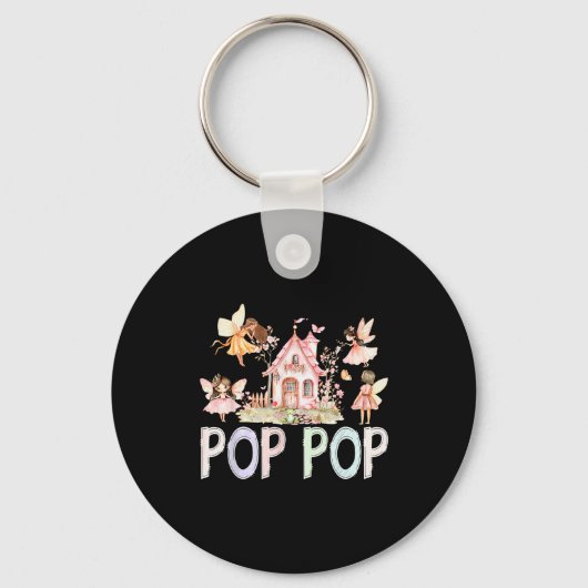 Fairy P P Magical Floral Birthday Girl Fairytale  Sleutelhanger (Voorkant)