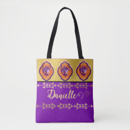  Fairy Paarse en Gouden Custom Tote Bag