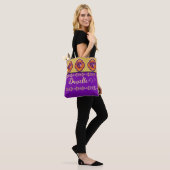  Fairy Paarse en Gouden Custom Tote Bag (Op model)