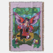 Fairy Paarse rode paddenstoel gotisch Deken (Voorkant Verticaal)