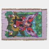 Fairy Paarse rode paddenstoel gotisch Deken (Voorkant)