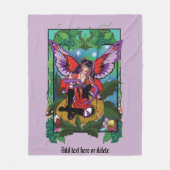 Fairy Paarse rode paddenstoel gotisch Fleece Deken (Voorkant)