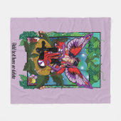 Fairy Paarse rode paddenstoel gotisch Fleece Deken (Voorkant (Horizontaal))